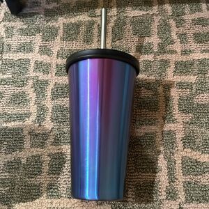 Rare!METAL Starbucks rainbow iridescent tumbler! So rad!